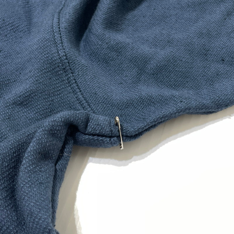 【中古品】【メンズ】 LEH レー COTTON LINEN HOODIE コットン リネン 後付けパーカー 長袖 トップス 140-260820-yo-03-teih サイズ：S カラー：ネイビー 万代Net店