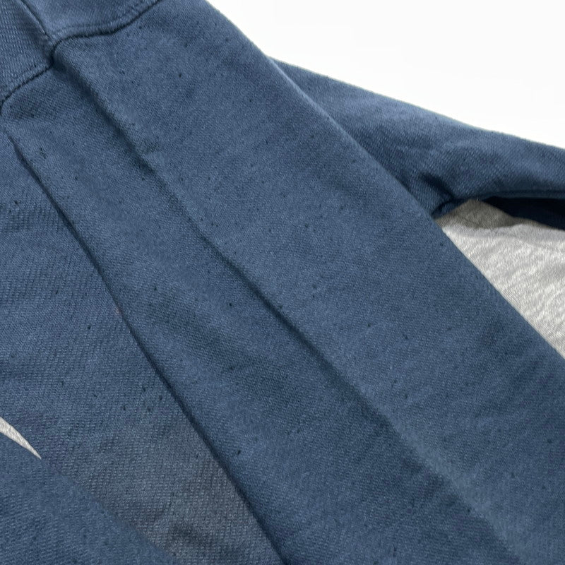 【中古品】【メンズ】 LEH レー COTTON LINEN HOODIE コットン リネン 後付けパーカー 長袖 トップス 140-260820-yo-03-teih サイズ：S カラー：ネイビー 万代Net店