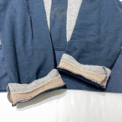 【中古品】【メンズ】 LEH レー COTTON LINEN HOODIE コットン リネン 後付けパーカー 長袖 トップス 140-260820-yo-03-teih サイズ：S カラー：ネイビー 万代Net店