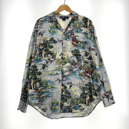 【中古品】【メンズ】 RALPHLAUREN ラルフローレン RAYON L/S SHIRT レーヨン ロングスリーブ シャツ 長袖 トップス 147-260820-yo-06-teih サイズ：6 カラー：柄 万代Net店