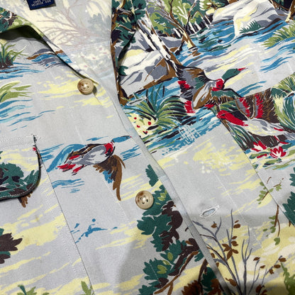 【中古品】【メンズ】 RALPHLAUREN ラルフローレン RAYON L/S SHIRT レーヨン ロングスリーブ シャツ 長袖 トップス 147-260820-yo-06-teih サイズ：6 カラー：柄 万代Net店
