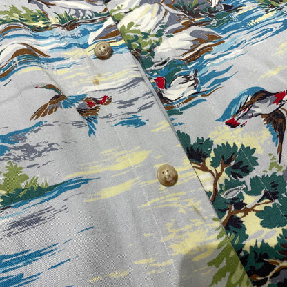 【中古品】【メンズ】 RALPHLAUREN ラルフローレン RAYON L/S SHIRT レーヨン ロングスリーブ シャツ 長袖 トップス 147-260820-yo-06-teih サイズ：6 カラー：柄 万代Net店