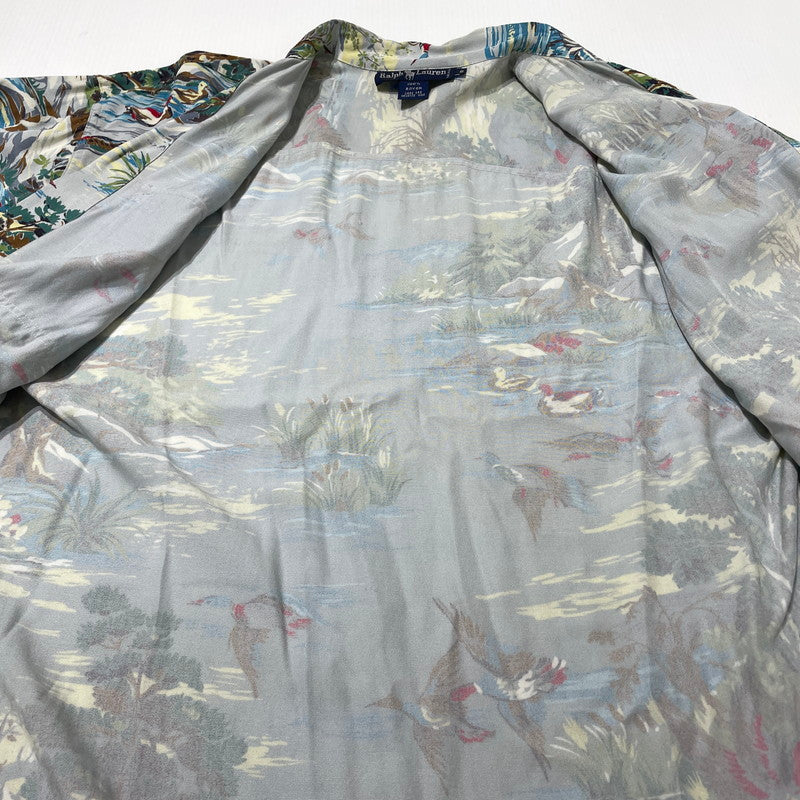 【中古品】【メンズ】 RALPHLAUREN ラルフローレン RAYON L/S SHIRT レーヨン ロングスリーブ シャツ 長袖 トップス 147-260820-yo-06-teih サイズ：6 カラー：柄 万代Net店
