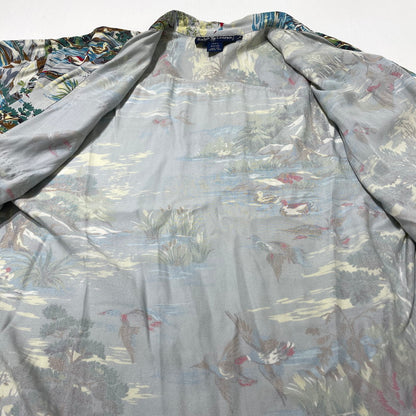 【中古品】【メンズ】 RALPHLAUREN ラルフローレン RAYON L/S SHIRT レーヨン ロングスリーブ シャツ 長袖 トップス 147-260820-yo-06-teih サイズ：6 カラー：柄 万代Net店