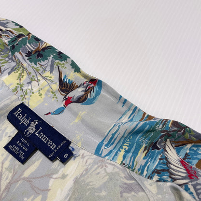 【中古品】【メンズ】 RALPHLAUREN ラルフローレン RAYON L/S SHIRT レーヨン ロングスリーブ シャツ 長袖 トップス 147-260820-yo-06-teih サイズ：6 カラー：柄 万代Net店