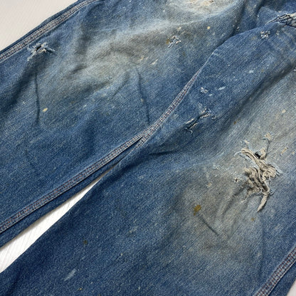 【現状渡し品】【メンズ】 BIGMAC ビッグマック ～70's DENIM PAINTER PANTS VINTAGE ～70年代 デニム ペインターパンツ ボトムス 156-260820-yo-07-teih サイズ：不明 カラー：インディゴ 万代Net店