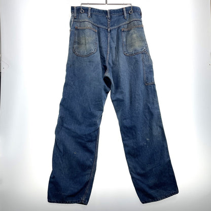 【現状渡し品】【メンズ】 BIGMAC ビッグマック ～70's DENIM PAINTER PANTS VINTAGE ～70年代 デニム ペインターパンツ ボトムス 156-260820-yo-07-teih サイズ：不明 カラー：インディゴ 万代Net店