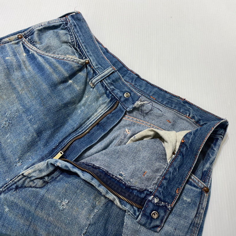 【現状渡し品】【メンズ】 BIGMAC ビッグマック ～70's DENIM PAINTER PANTS VINTAGE ～70年代 デニム ペインターパンツ ボトムス 156-260820-yo-07-teih サイズ：不明 カラー：インディゴ 万代Net店