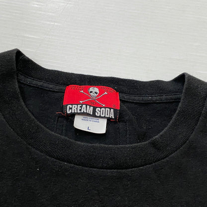 【中古品】【メンズ】 CREAM SODA クリーム ソーダ TEMMYE T-SHIRT ティミー Tシャツ 半袖 トップス 145-260829-sa-09-tei サイズ：Ｌ カラー：ブラック 万代Net店