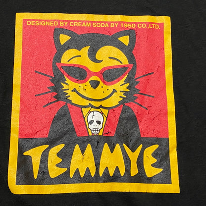 【中古品】【メンズ】 CREAM SODA クリーム ソーダ TEMMYE T-SHIRT ティミー Tシャツ 半袖 トップス 145-260829-sa-09-tei サイズ：Ｌ カラー：ブラック 万代Net店