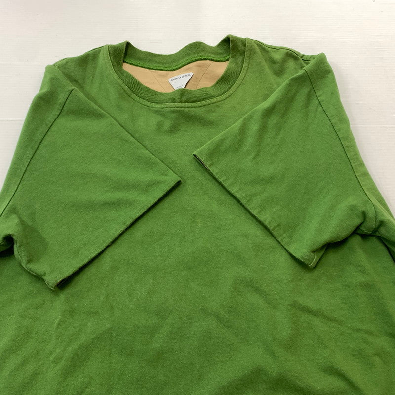 【現状渡し品】【メンズ】 BOTTEGA VENETA ボッテガ ヴェネタ DOUBLE LAYERED COTTON TEE 661788V16E0 ダブルレイヤー コットン Tシャツ 半袖 トップス 141-260823-ko-01-teih サイズ：XL カラー：グリーン 万代Net店