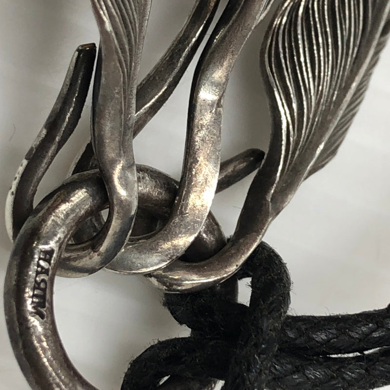 【中古品】【メンズ】 HARIM ハリム 3FEATHER NECKLACE フェザー3連 ネックレス アクセサリー 192-260907-sa-10-teih カラー：シルバー 万代Net店