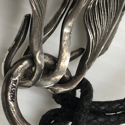 【中古品】【メンズ】 HARIM ハリム 3FEATHER NECKLACE フェザー3連 ネックレス アクセサリー 192-260907-sa-10-teih カラー：シルバー 万代Net店