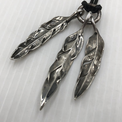 【中古品】【メンズ】 HARIM ハリム 3FEATHER NECKLACE フェザー3連 ネックレス アクセサリー 192-260907-sa-10-teih カラー：シルバー 万代Net店