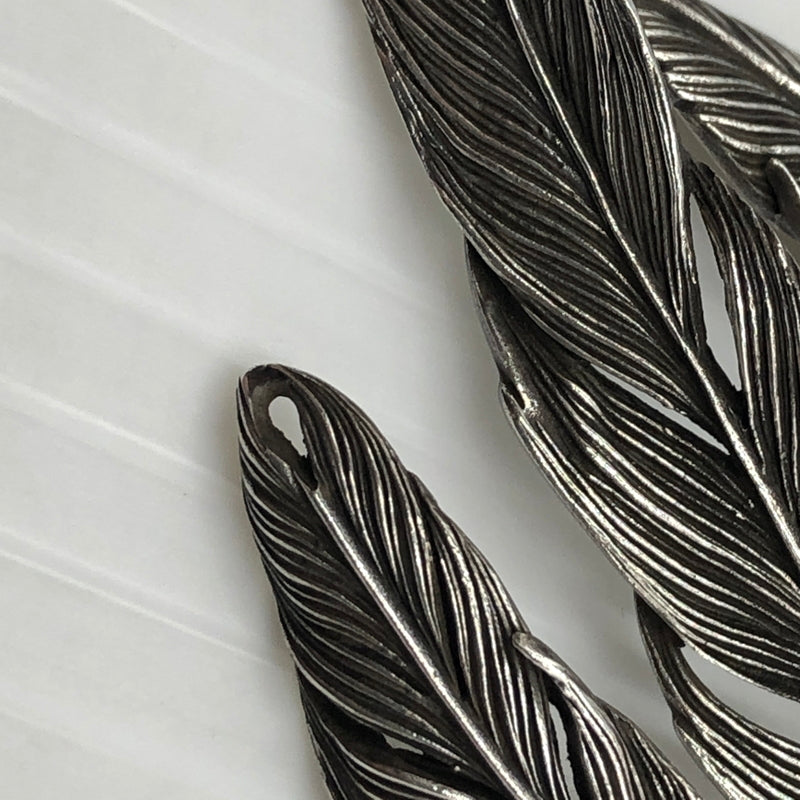 【中古品】【メンズ】 HARIM ハリム 3FEATHER NECKLACE フェザー3連 ネックレス アクセサリー 192-260907-sa-10-teih カラー：シルバー 万代Net店