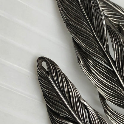 【中古品】【メンズ】 HARIM ハリム 3FEATHER NECKLACE フェザー3連 ネックレス アクセサリー 192-260907-sa-10-teih カラー：シルバー 万代Net店