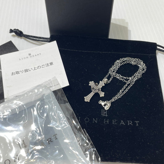 【現状渡し品】【メンズ】 LION HEART ライオンハート ハウリングクロス ネックレス アクセサリー ペンダント 925 192-260828-ko-06-tei カラー：シルバー 万代Net店