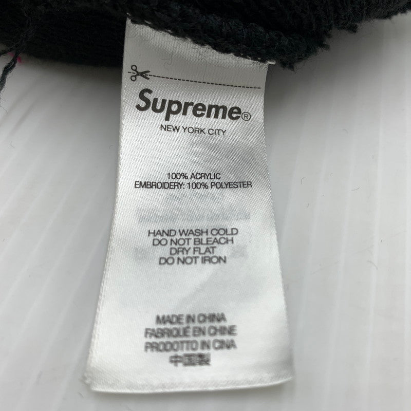 【中古品】【メンズ】 Supreme シュプリーム 23AW PEACE EMBROIBERED BEANIE ピース エンブロイダリー ビーニー 帽子 ニットキャップ 149-260823-ko-14-teih サイズ：ONE SIZE カラー：ブラック 万代Net店