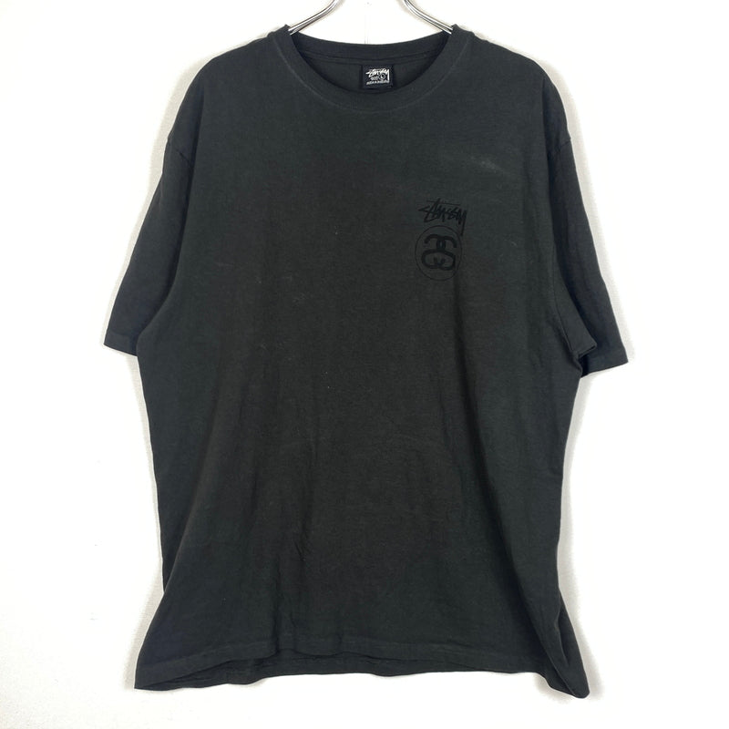 【中古品】【メンズ】 STUSSY ステューシー STOCK LINK PIG DYED TEE ストック リンク ピグ ダイト Tシャツ 半袖 トップス 142-260821-sa -02-tei サイズ：L カラー：ブラック 万代Net店