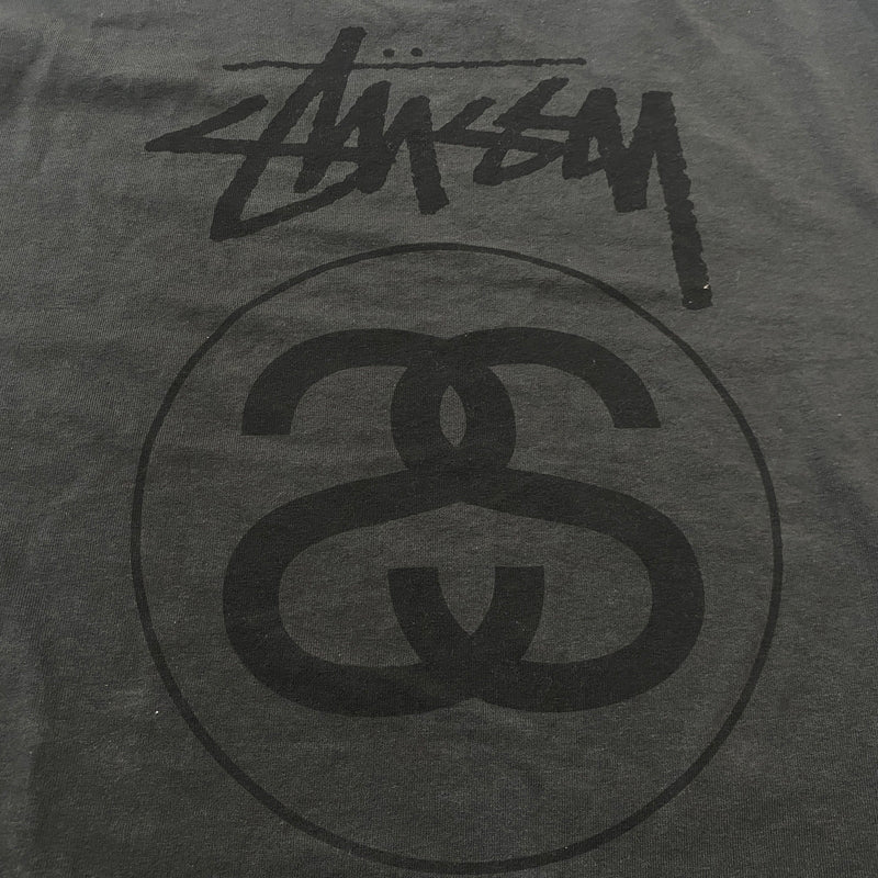 【中古品】【メンズ】 STUSSY ステューシー STOCK LINK PIG DYED TEE ストック リンク ピグ ダイト Tシャツ 半袖 トップス 142-260821-sa -02-tei サイズ：L カラー：ブラック 万代Net店