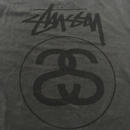 【中古品】【メンズ】 STUSSY ステューシー STOCK LINK PIG DYED TEE ストック リンク ピグ ダイト Tシャツ 半袖 トップス 142-260821-sa -02-tei サイズ：L カラー：ブラック 万代Net店