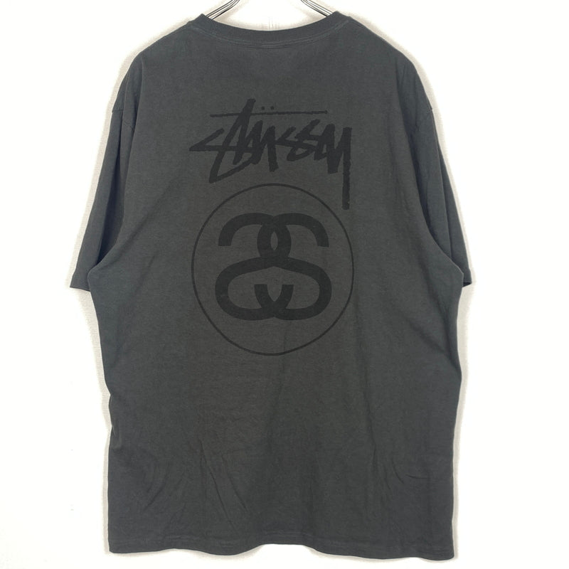 【中古品】【メンズ】 STUSSY ステューシー STOCK LINK PIG DYED TEE ストック リンク ピグ ダイト Tシャツ 半袖 トップス 142-260821-sa -02-tei サイズ：L カラー：ブラック 万代Net店