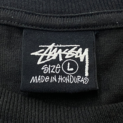 【中古品】【メンズ】 STUSSY ステューシー STOCK LINK PIG DYED TEE ストック リンク ピグ ダイト Tシャツ 半袖 トップス 142-260821-sa -02-tei サイズ：L カラー：ブラック 万代Net店