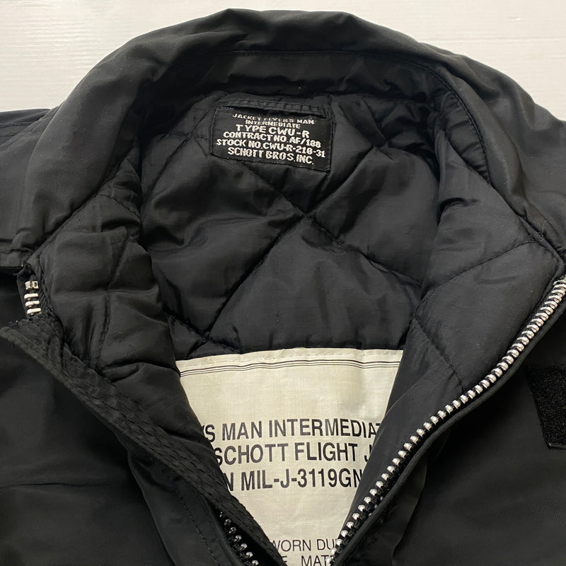【中古品】【メンズ】 SCHOTT ショット FLIGHT JACKET CWU-R フライト ジャケット アウター 145-260821-sa -03-tei サイズ：S カラー：ブラック 万代Net店