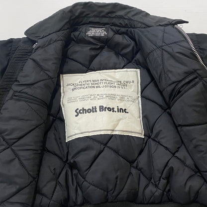 【中古品】【メンズ】 SCHOTT ショット FLIGHT JACKET CWU-R フライト ジャケット アウター 145-260821-sa -03-tei サイズ：S カラー：ブラック 万代Net店