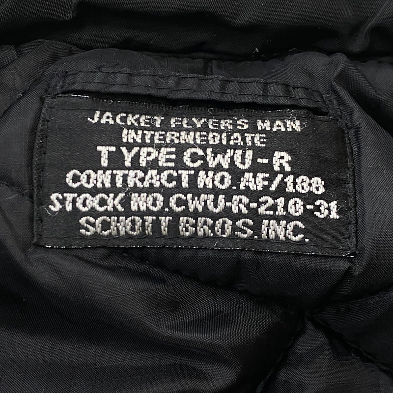 【中古品】【メンズ】 SCHOTT ショット FLIGHT JACKET CWU-R フライト ジャケット アウター 145-260821-sa -03-tei サイズ：S カラー：ブラック 万代Net店