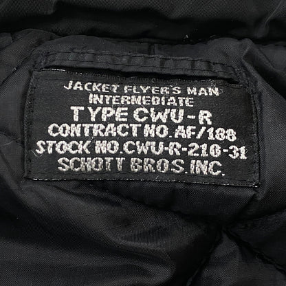 【中古品】【メンズ】 SCHOTT ショット FLIGHT JACKET CWU-R フライト ジャケット アウター 145-260821-sa -03-tei サイズ：S カラー：ブラック 万代Net店