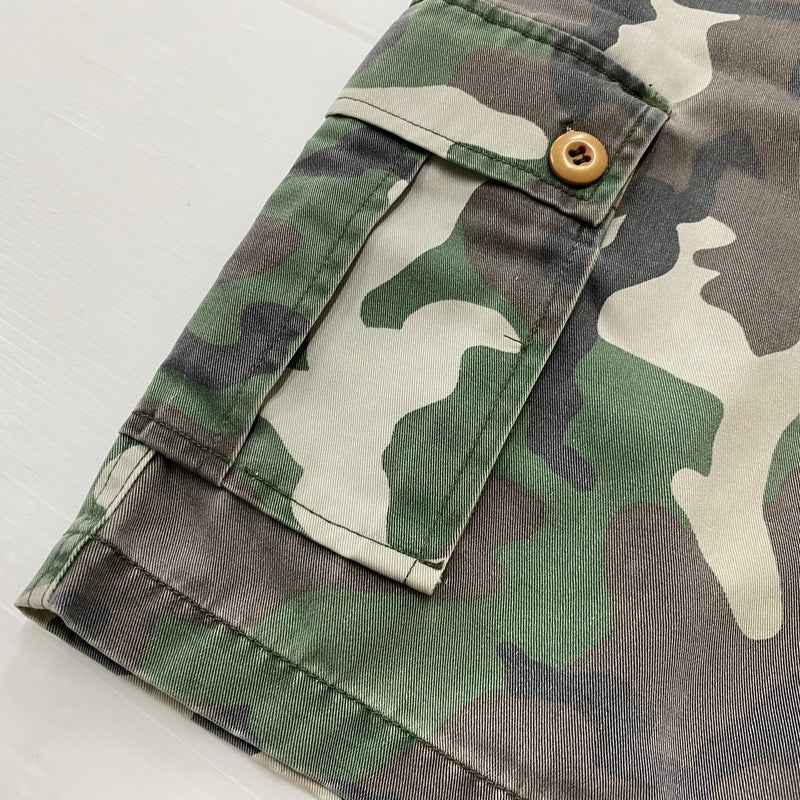 【中古品】【メンズ】 STUSSY ステューシー OUTDOOR CAMO SHORT PANTS アウトドア カモ ショート パンツ ボトムス 短パン 153-260821-sa -12-tei サイズ：34 カラー：カモ柄 万代Net店