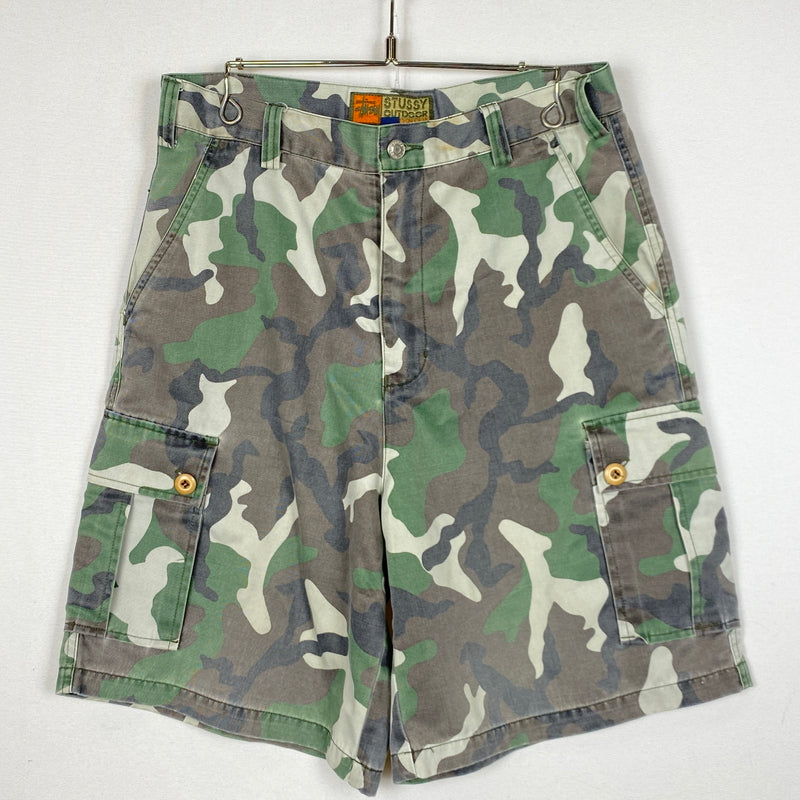 【中古品】【メンズ】 STUSSY ステューシー OUTDOOR CAMO SHORT PANTS アウトドア カモ ショート パンツ ボトムス 短パン 153-260821-sa -12-tei サイズ：34 カラー：カモ柄 万代Net店