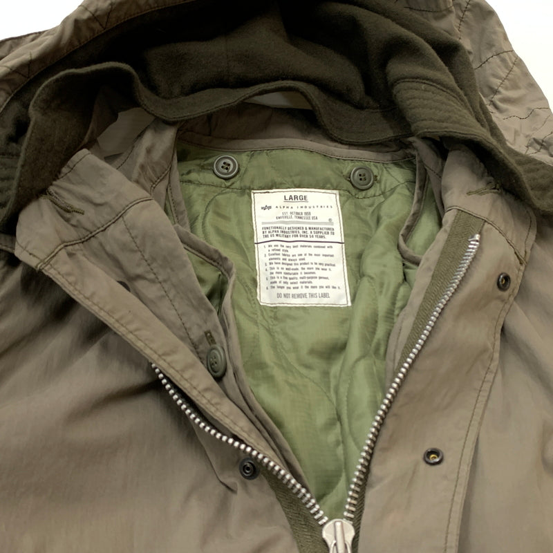 【中古品】【メンズ】 ALPHA アルファ LINER MODS COAT ライナー 付き モッズ コート アウター 145-260823-sa-07-tei サイズ：L カラー：カーキ系 万代Net店