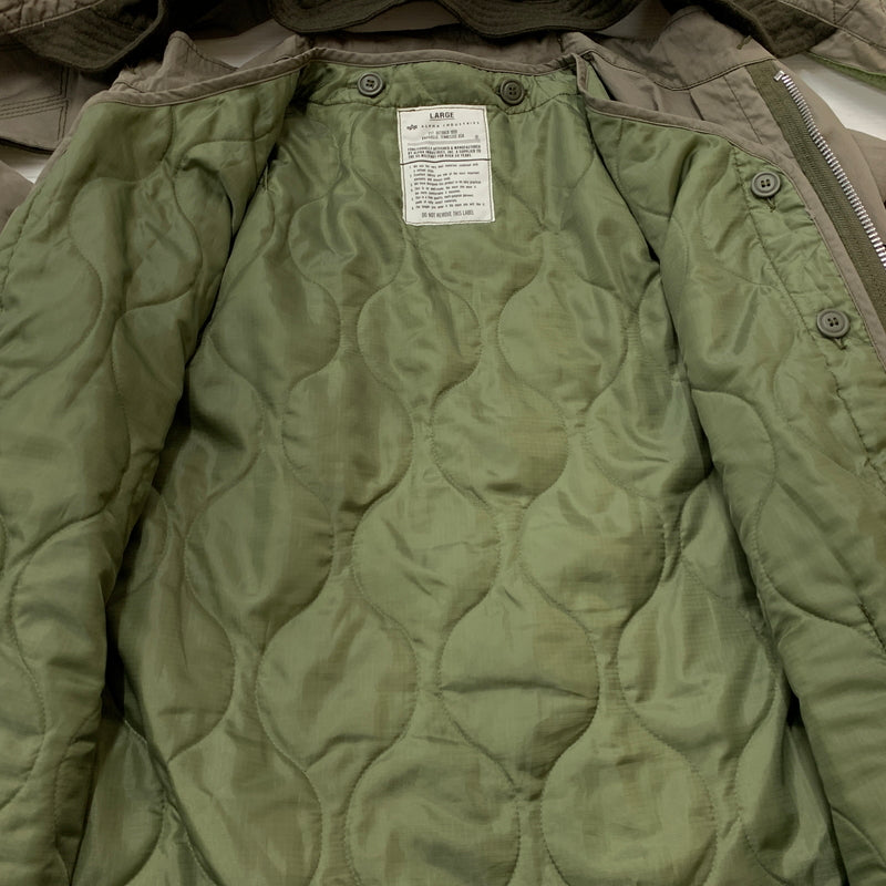 【中古品】【メンズ】 ALPHA アルファ LINER MODS COAT ライナー 付き モッズ コート アウター 145-260823-sa-07-tei サイズ：L カラー：カーキ系 万代Net店
