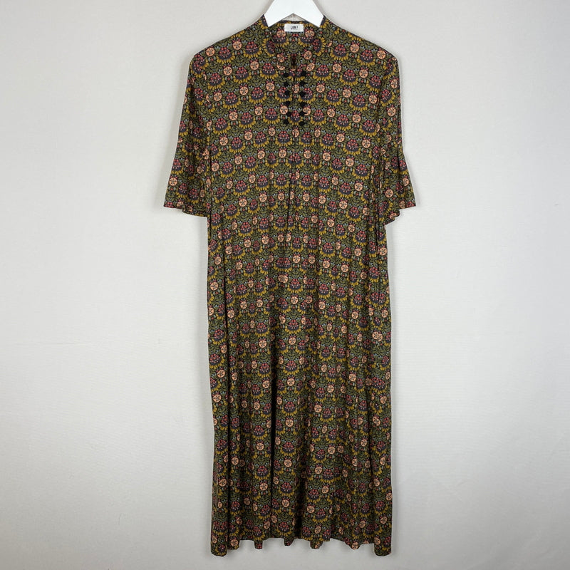 【中古品】【レディース】 I AM I IN FACT... アイ アム アイ イン ファクト LIBERTY STAND COLLAR DRESS リバティ スタンド カラー ワンピース 半袖 170-260829-sa-12-tei サイズ：F カラー：総柄 万代Net店