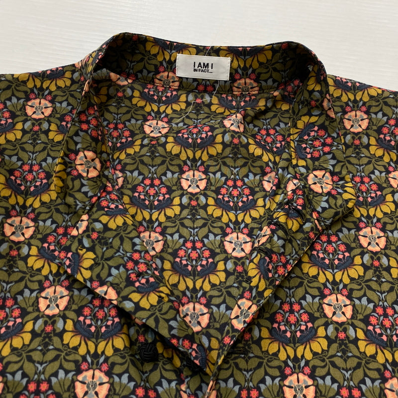 【中古品】【レディース】 I AM I IN FACT... アイ アム アイ イン ファクト LIBERTY STAND COLLAR DRESS リバティ スタンド カラー ワンピース 半袖 170-260829-sa-12-tei サイズ：F カラー：総柄 万代Net店