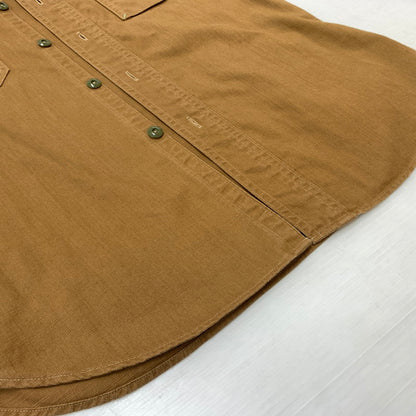 【中古品】【メンズ】 WAREHOUSE ウエアハウス × BIGYANK ビッグヤンク 別注 コラボ YANK FLYER VENTILATION WORK SHIR ヤンク フライヤー ベンチレーション ワークシャツ トップス 145-260823-ko-02-teih サイズ：14 カラー：ブラウン 万代Net店