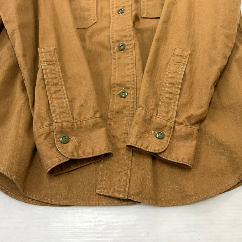 【中古品】【メンズ】 WAREHOUSE ウエアハウス × BIGYANK ビッグヤンク 別注 コラボ YANK FLYER VENTILATION WORK SHIR ヤンク フライヤー ベンチレーション ワークシャツ トップス 145-260823-ko-02-teih サイズ：14 カラー：ブラウン 万代Net店