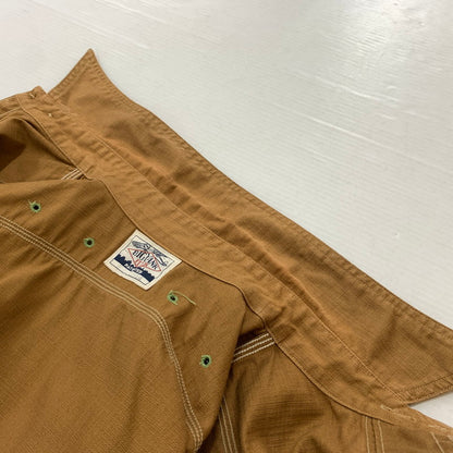 【中古品】【メンズ】 WAREHOUSE ウエアハウス × BIGYANK ビッグヤンク 別注 コラボ YANK FLYER VENTILATION WORK SHIR ヤンク フライヤー ベンチレーション ワークシャツ トップス 145-260823-ko-02-teih サイズ：14 カラー：ブラウン 万代Net店