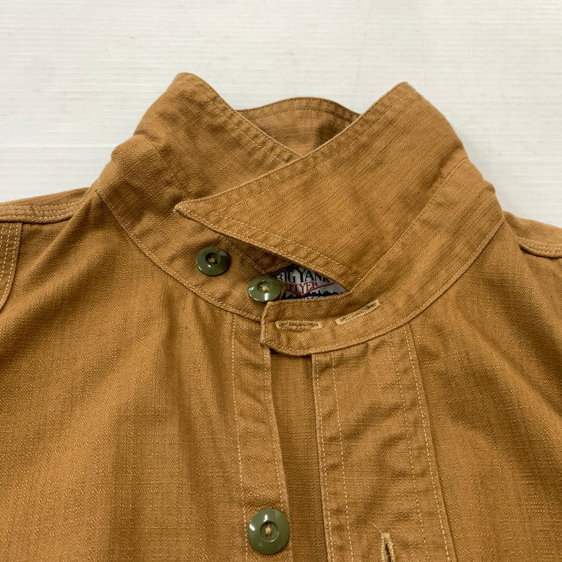 【中古品】【メンズ】 WAREHOUSE ウエアハウス × BIGYANK ビッグヤンク 別注 コラボ YANK FLYER VENTILATION WORK SHIR ヤンク フライヤー ベンチレーション ワークシャツ トップス 145-260823-ko-02-teih サイズ：14 カラー：ブラウン 万代Net店
