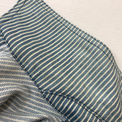 【中古品】【メンズ】 LOUIS VUITTON ルイ・ヴィトン 21SS DENIM SHIRTS JACKET デニムシャツ ジャケット ライトアウター Gジャン ストライプ モノグラム ワークシャツ 179-260823-ko-04-teih サイズ：L カラー：ブルー 万代Net店