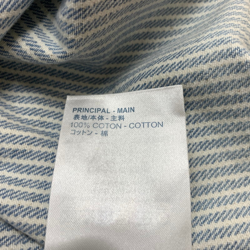 【中古品】【メンズ】 LOUIS VUITTON ルイ・ヴィトン 21SS DENIM SHIRTS JACKET デニムシャツ ジャケット ライトアウター Gジャン ストライプ モノグラム ワークシャツ 179-260823-ko-04-teih サイズ：L カラー：ブルー 万代Net店