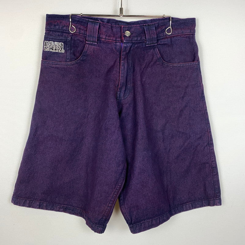 【中古品】【メンズ】 Earl Skateboards アールスケートボード DENIM SHORT PANTS デニムショートパンツ ボトムス ハーフパンツ 153-260823-ko-09-teih サイズ：M カラー：パープル 万代Net店