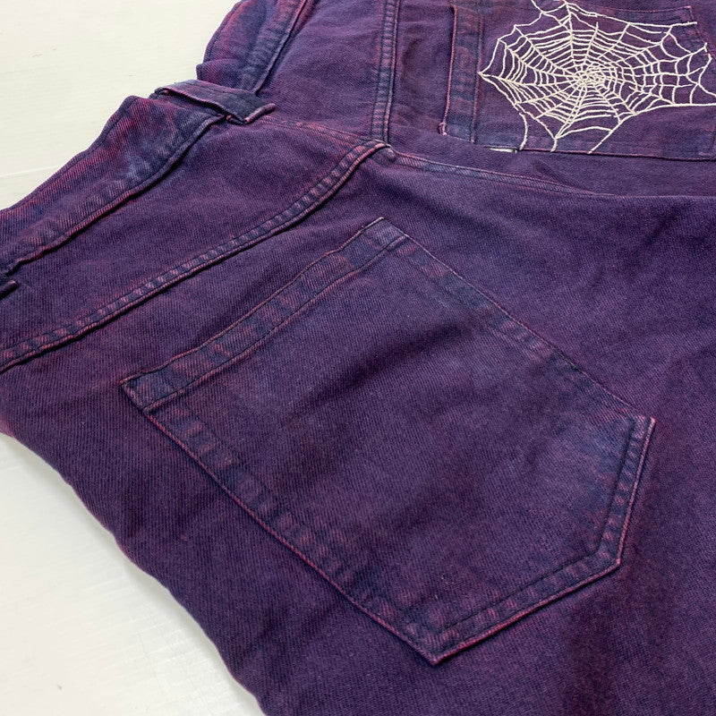 【中古品】【メンズ】 Earl Skateboards アールスケートボード DENIM SHORT PANTS デニムショートパンツ ボトムス ハーフパンツ 153-260823-ko-09-teih サイズ：M カラー：パープル 万代Net店