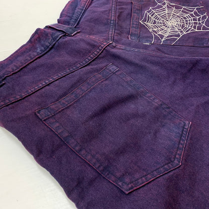 【中古品】【メンズ】 Earl Skateboards アールスケートボード DENIM SHORT PANTS デニムショートパンツ ボトムス ハーフパンツ 153-260823-ko-09-teih サイズ：M カラー：パープル 万代Net店