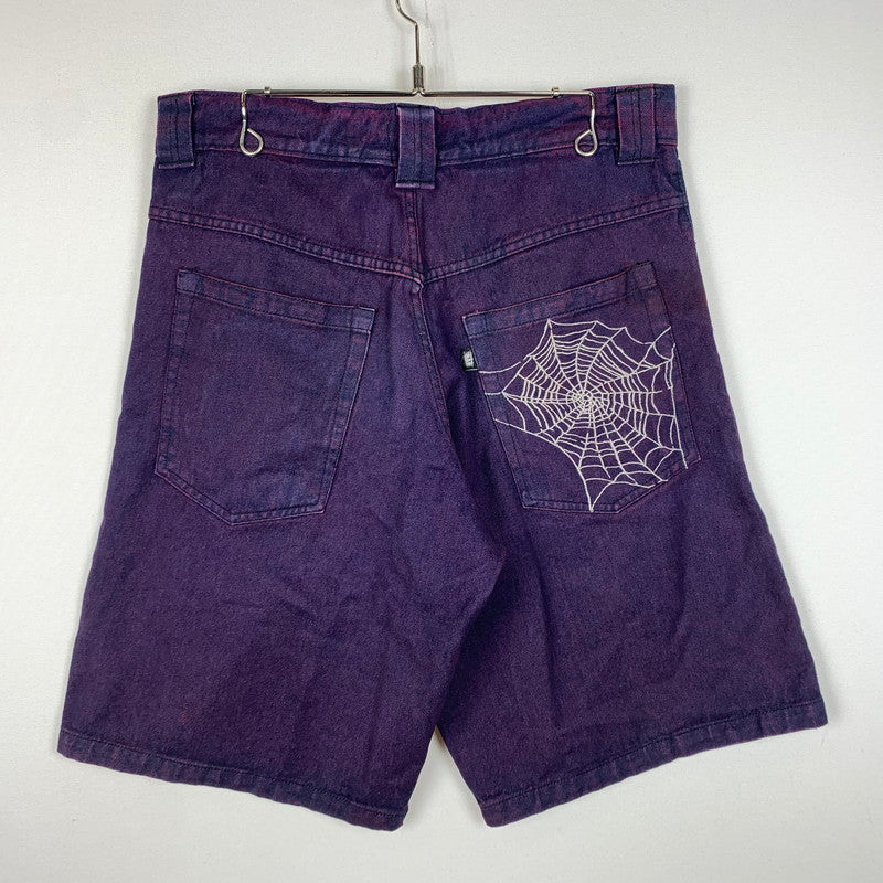 【中古品】【メンズ】 Earl Skateboards アールスケートボード DENIM SHORT PANTS デニムショートパンツ ボトムス ハーフパンツ 153-260823-ko-09-teih サイズ：M カラー：パープル 万代Net店