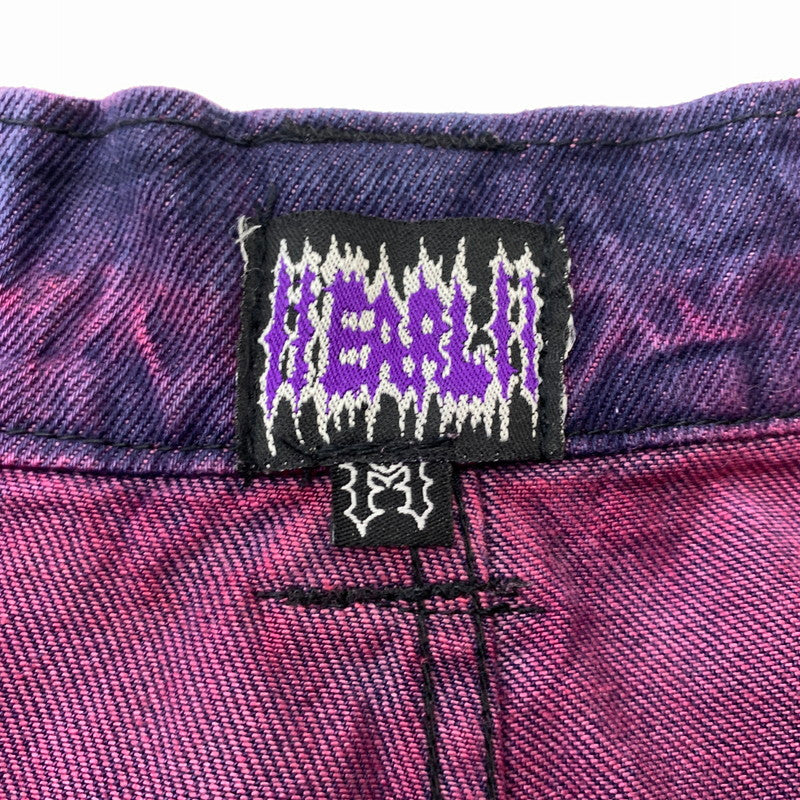 【中古品】【メンズ】 Earl Skateboards アールスケートボード DENIM SHORT PANTS デニムショートパンツ ボトムス ハーフパンツ 153-260823-ko-09-teih サイズ：M カラー：パープル 万代Net店