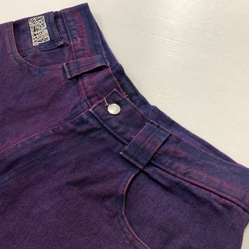 【中古品】【メンズ】 Earl Skateboards アールスケートボード DENIM SHORT PANTS デニムショートパンツ ボトムス ハーフパンツ 153-260823-ko-09-teih サイズ：M カラー：パープル 万代Net店