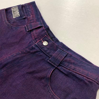 【中古品】【メンズ】 Earl Skateboards アールスケートボード DENIM SHORT PANTS デニムショートパンツ ボトムス ハーフパンツ 153-260823-ko-09-teih サイズ：M カラー：パープル 万代Net店